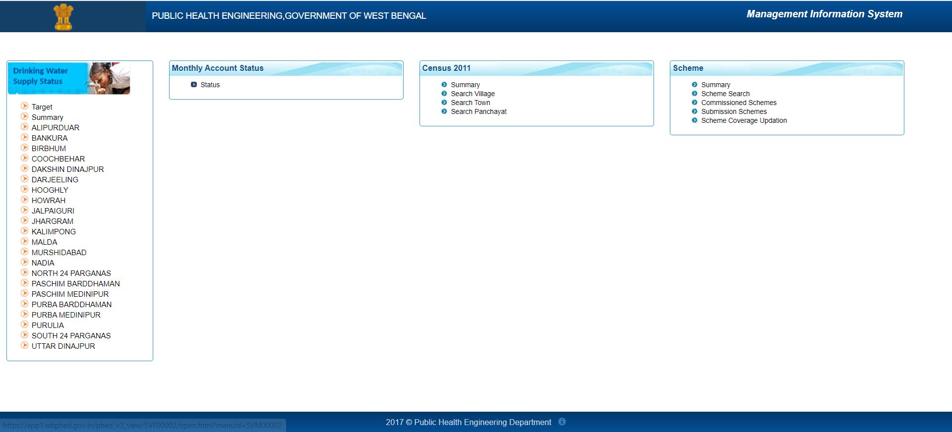 MIS of Public Health Engineering Department, GoWB